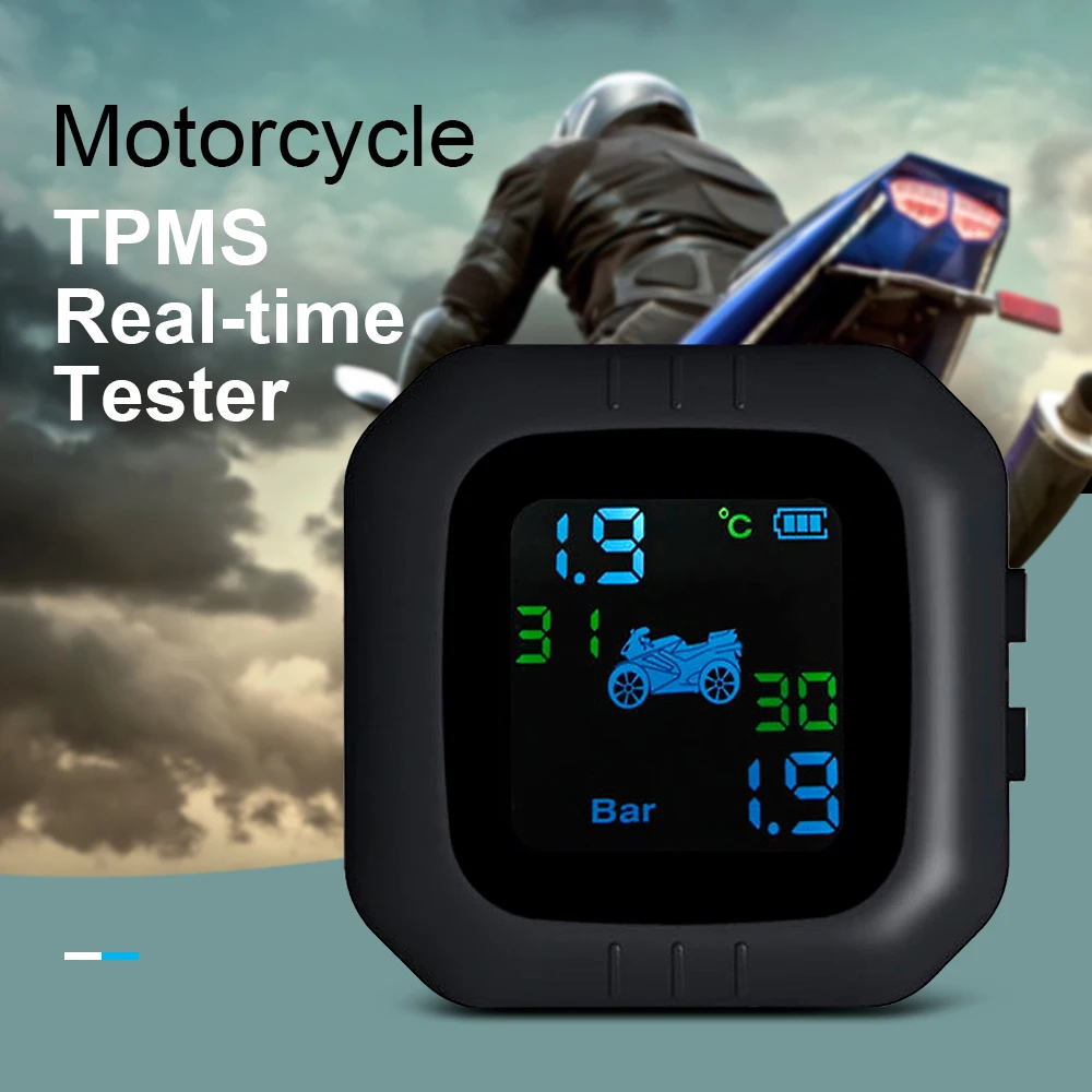 Zeepin Moto TPMS USB зарядка мотоцикл ЖК экран дисплей система мониторинга давления в