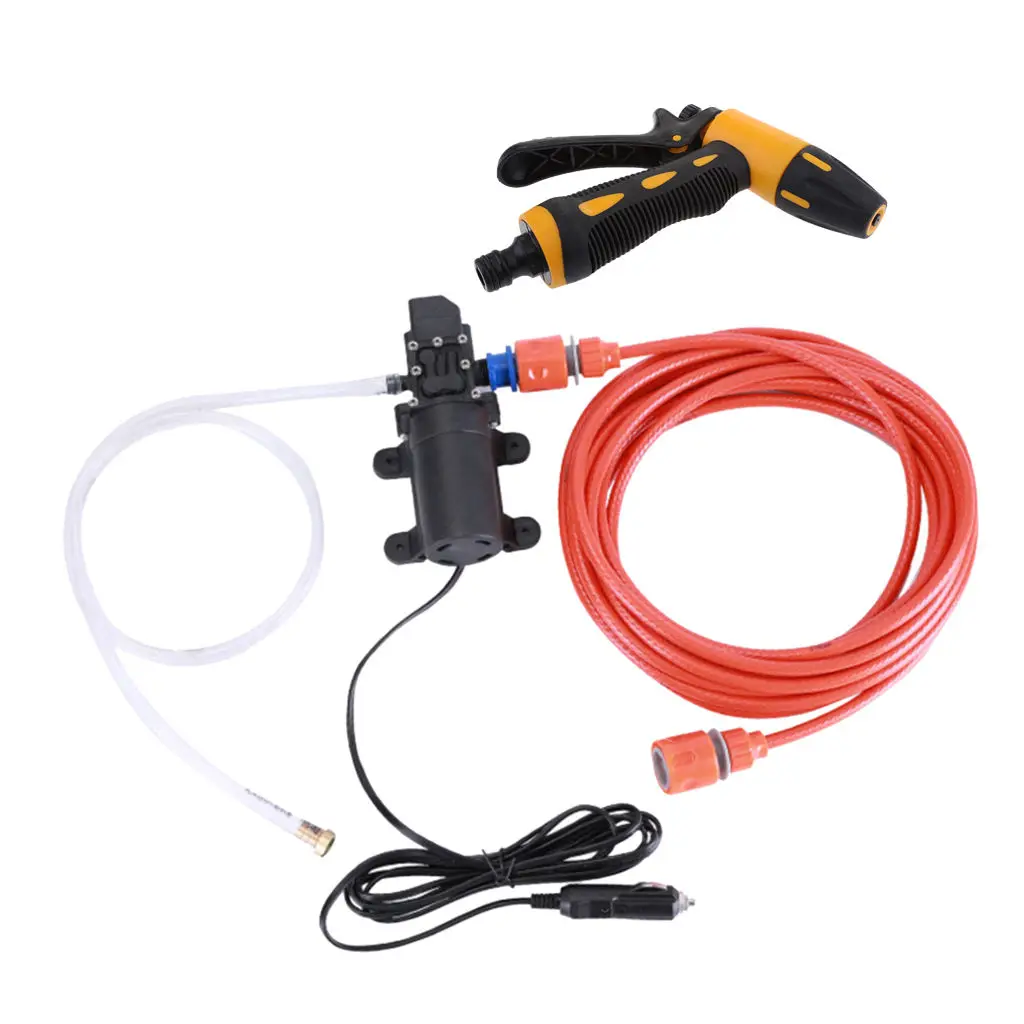 Продажа 12 В/70 Вт Портативная Электрическая Мойка автомобиля, мойка с насосом, мощное устройство высокого давления
