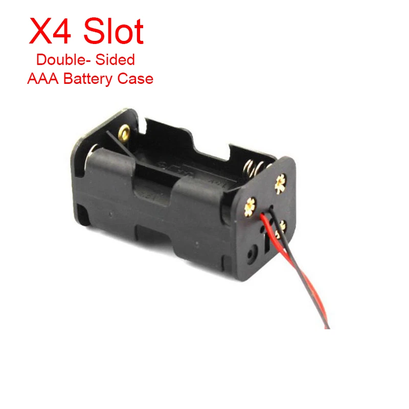 New 1x 2x 3x 4x AAA Battery Box Case Holder With Wire Leads Side By Connecting Solder For 1-4pcs Batteries |