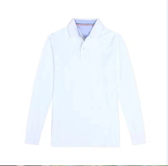 Hombre tommi polo Топ Мужская рубашка с длинным рукавом вышивкой homme Классическая мода