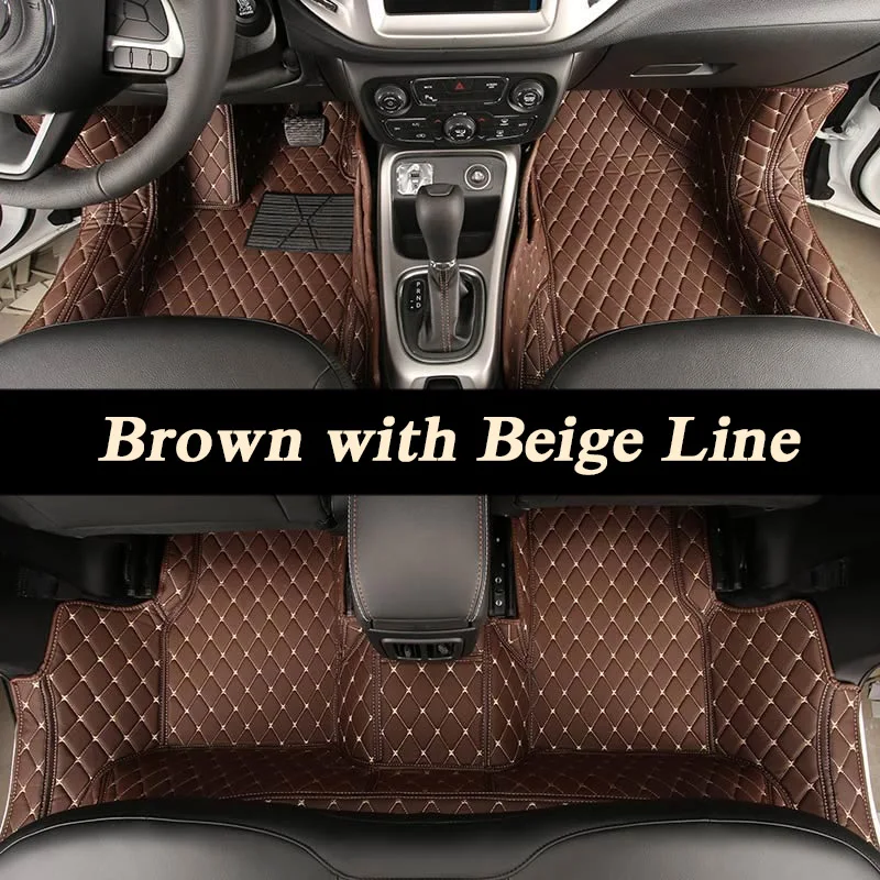 

Car Styling Floor Mat For Jeep Compass MP552 2017-Present LHD Auto Foot Pad PU Leather WaterproofCarpet Cover Internal Accessory