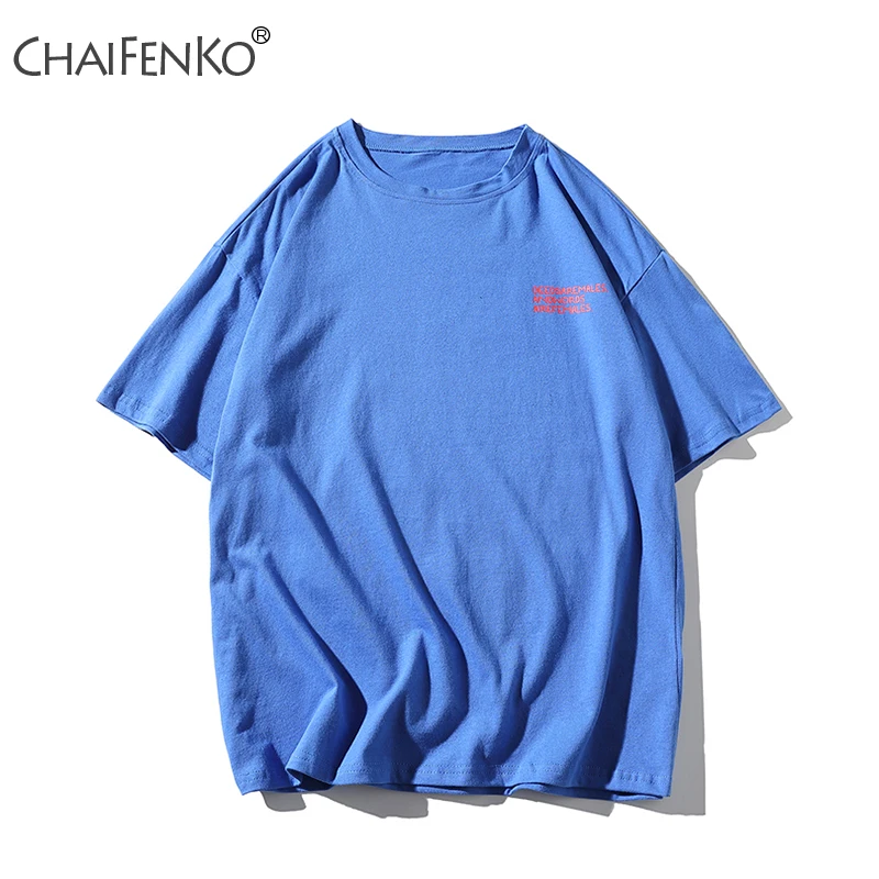 

Chaifenko 2020 New Hot Summer Fashion Short Sleeve Mens T-Shirts Harajuku Printing Letter T-Shirt Casual O-neck Large Size