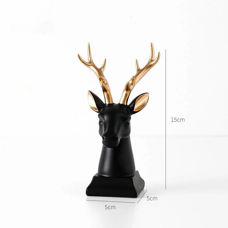 Deer Statue Head Resin Sculpture Nordic Home Decor Scandinavian Decoration Deers Figurines home decoration statute | Дом и сад