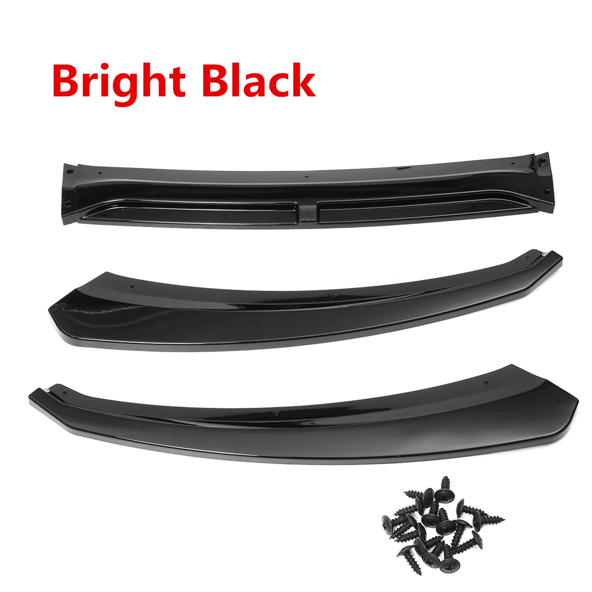Черный/карбоновый вид 3 шт. автомобильный передний бампер разветвитель для губ