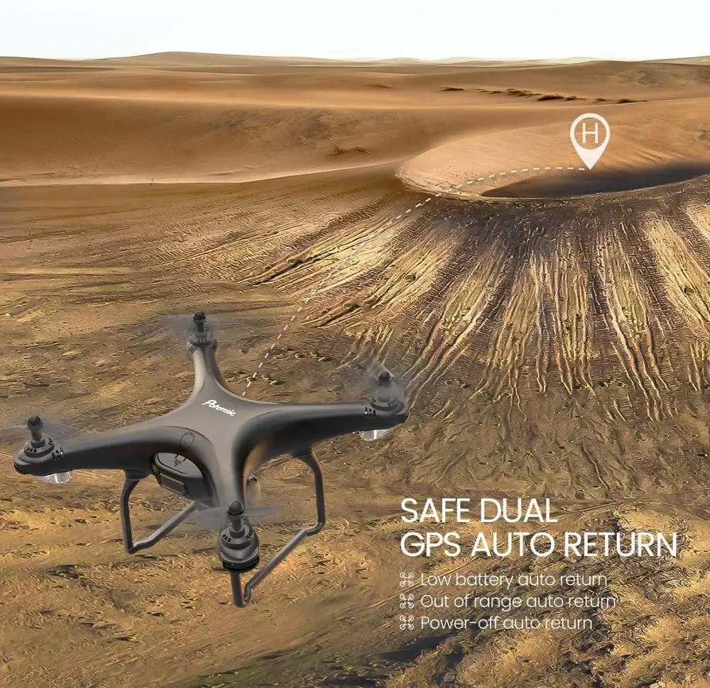 Квадрокоптер Potensic D58 FPV с камерой 1080P 5g Wi-Fi HD видео gps автоматическим возвратом