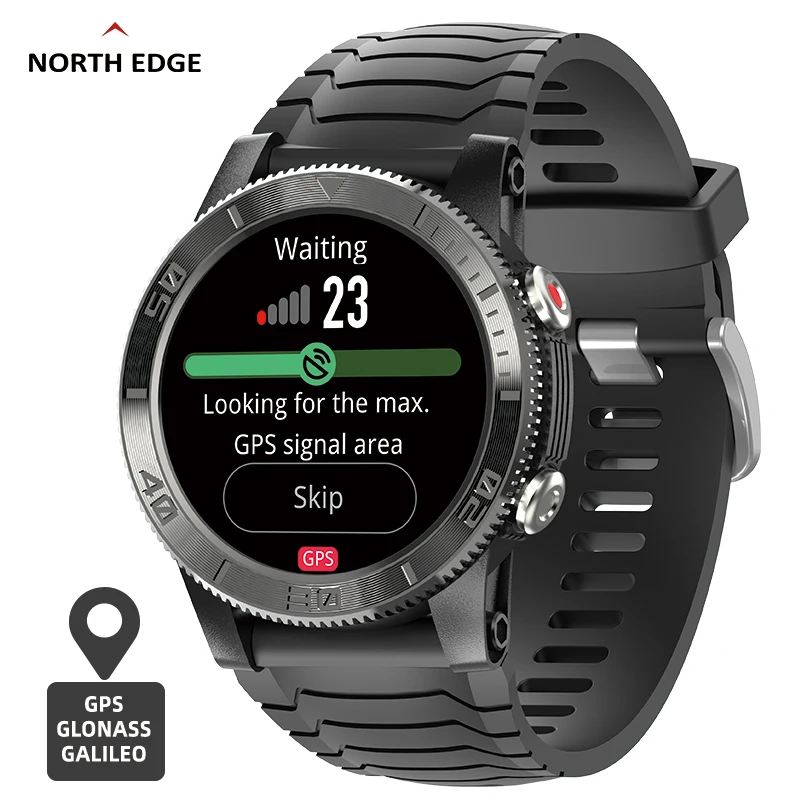 NORTH EDGE 2022 New Sports Smart Watch GPS GLONASS GALILEO Heart Rate SpO2 VO2max Stress 120+ Mode 18days Standby Compass | Электроника