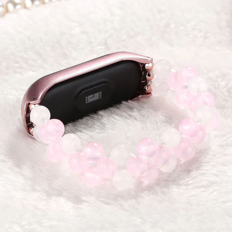 Женский браслет на запястье для Xiaomi Miband 4 3 ремешок агатовый Кристалл Ювелирный Стиль montre femme браслет Correas De Reloj Miband 4