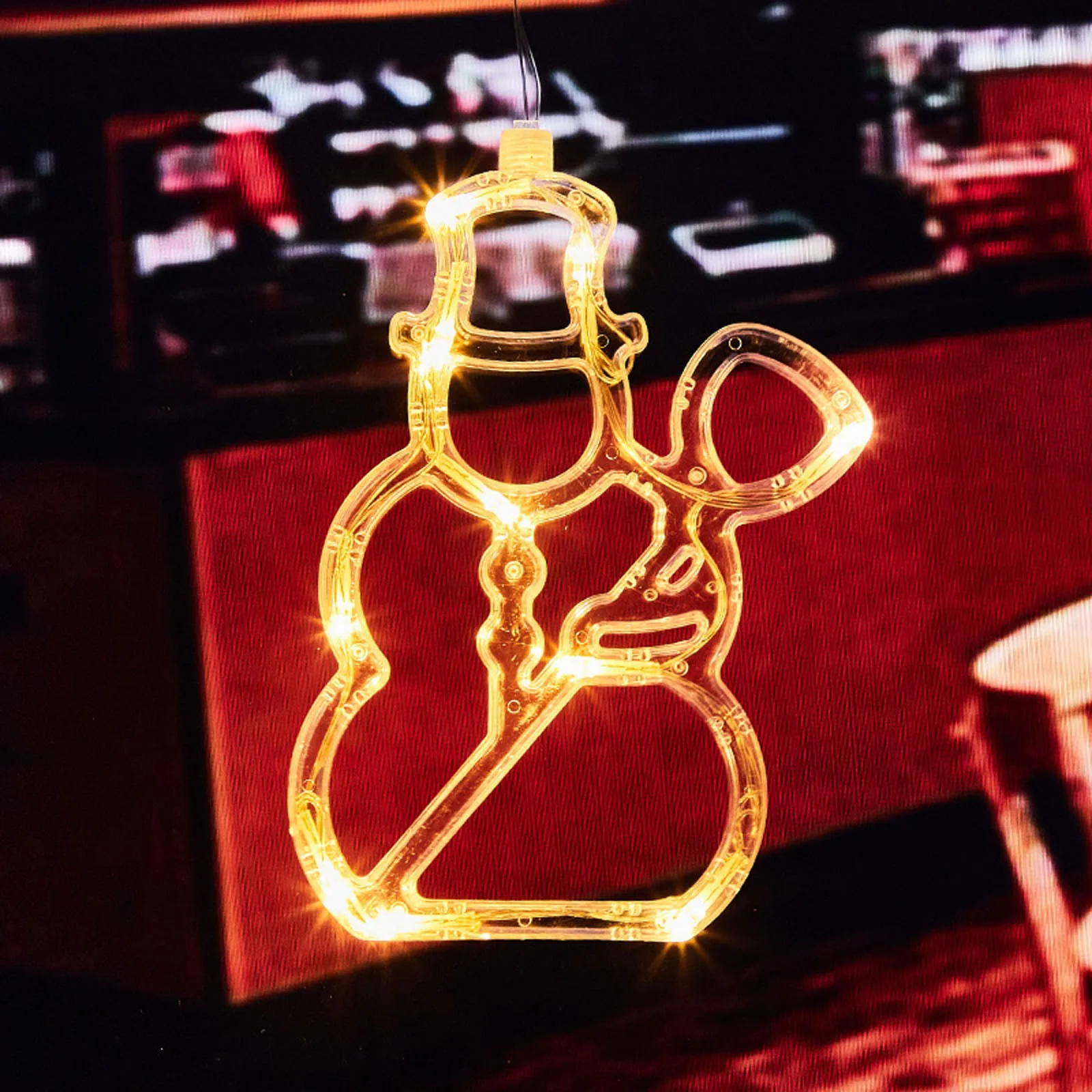 Светодиодная гирлянда с оленем Рождественская в виде снеговика рождественская