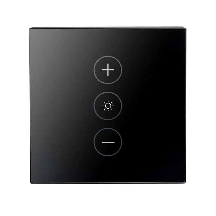 BLACK Умный WiFi сенсорный переключатель с затемнением интеллектуальная панель Европейское регулируемое приложение Дистанционное Голосовое управление работа с Alexa Google Home IFTTT - Цвет: BLACK
