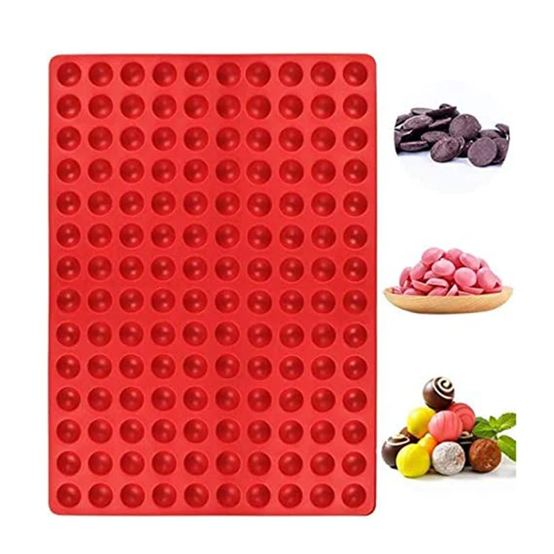 

140 Cavity Small Round Silicone Mold Pet Treats Baking Mat Semicircle Chocolate Drop Moldes De Silicona Semi Sphere Gummy Candy