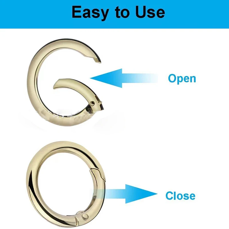 2 шт. круглые кольца с карабином и кнопкой |
