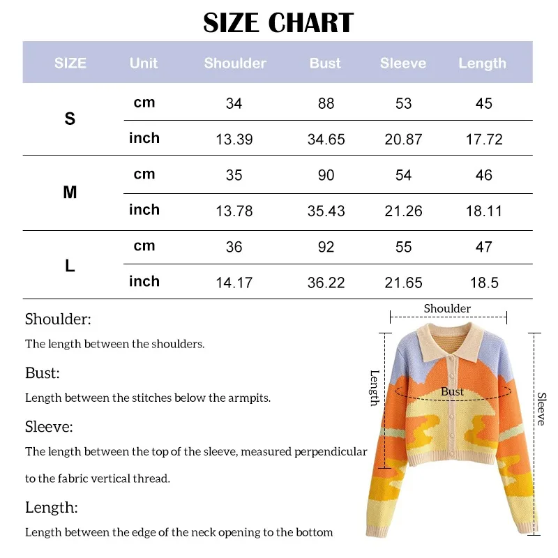 

Sunshine Print Short Knitted Sweater Women Autumn Vintage French Style Chic Lady Fashion Single Breasted Loose Cardigans Femme