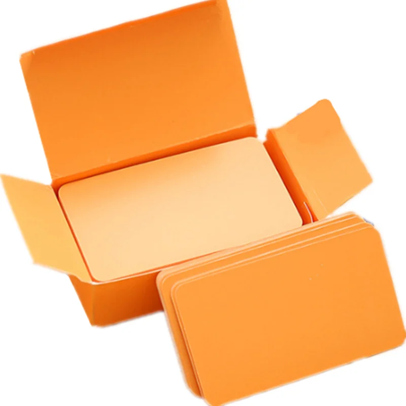 

Sale! 90pcs orange blank message card Boxed color small tag Handwritten gift price label material Memo for note card