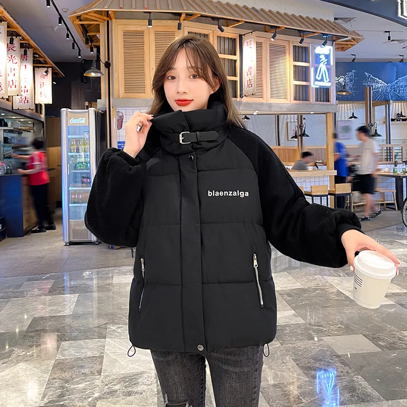 Ladies Coat and  Jackets Women Korean Version 2021 Winter The New Loose Keep Warm Thicken Stand-up Collar Cotton