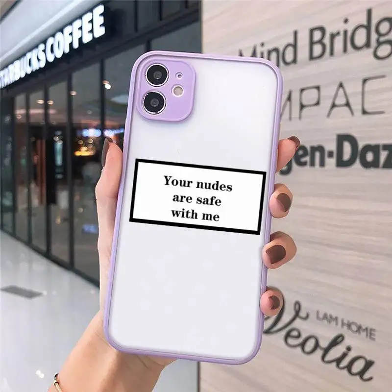 

Funny letter Quotes Text Art design luxury Phone Cases matte transparent For iphone 7 8 11 12 plus mini x xs xr pro max cover