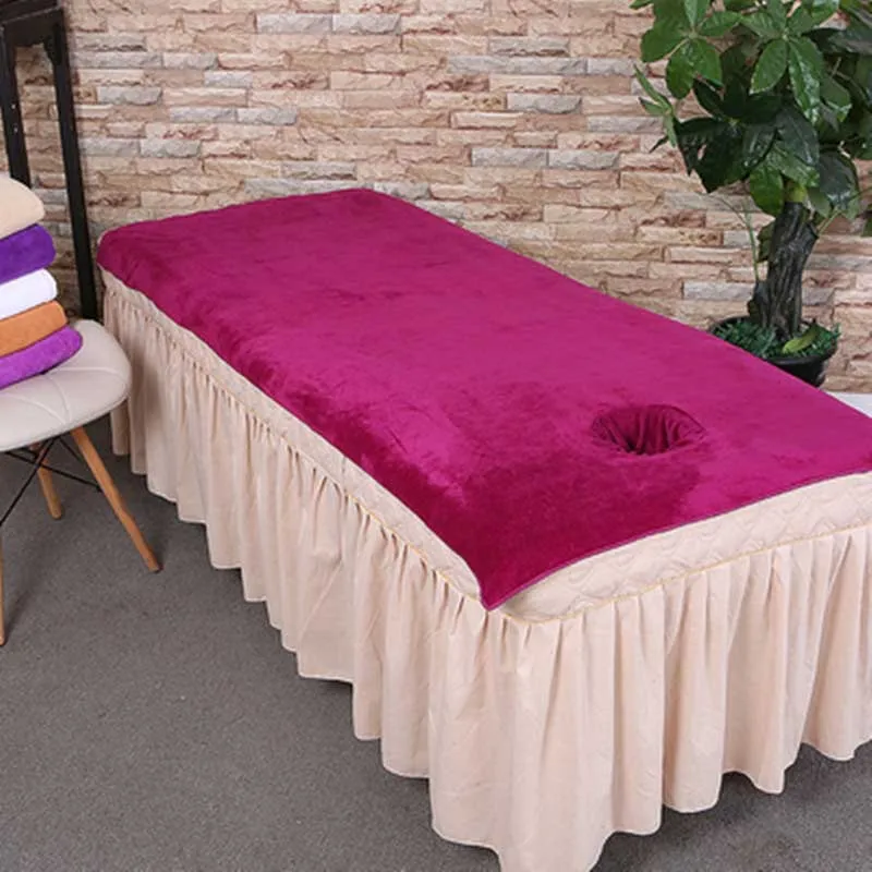 Полотенце из микрофибры для салона красоты полотенце кровати с отверстиями