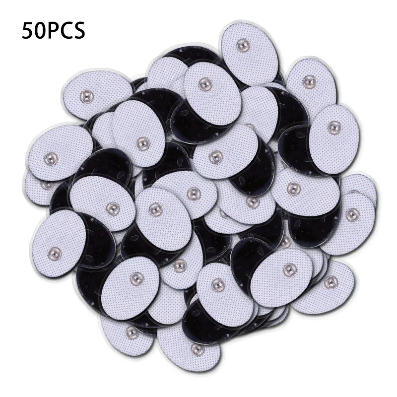 50pcs 3x4.3cm Tens ems массажёр электростимулятор мышц электростимулятор физиотерапия машина двухканальный выход - Цвет: 50pcs 3x4.3cm