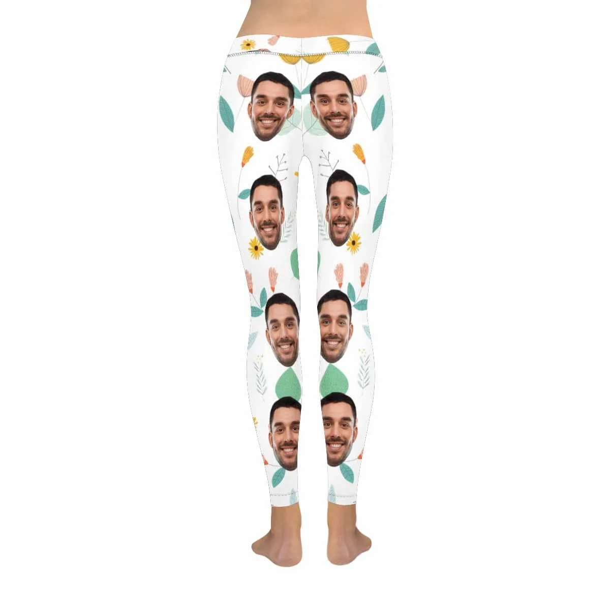 

Custom Face Floral All-Over Low Rise Yoga Leggings