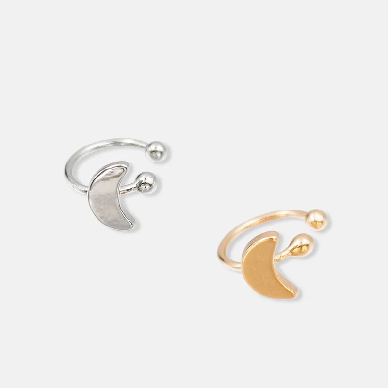 Классические женские серьги 1 шт. золотые серебряные медные луна клевер звезда