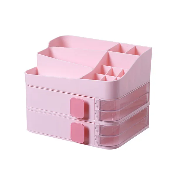 Makeup Organizer J MSJO органайзер для макияжа ящик для хранения пластиковый ящик для рабочего стола/ванной комнаты/офиса макияж кисти ювелирные изделия Организация хранения коробки - Цвет: Makeup Organizer J