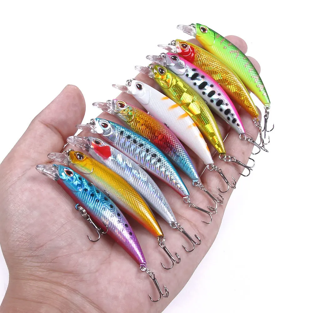 

1PCS Minnow Fishing Lure 6cm Topwater Hard Bait Wobbler Swim Bait Carp Striped Bass Pesca Crankbait Jig Bait Fishing Tackle Lure