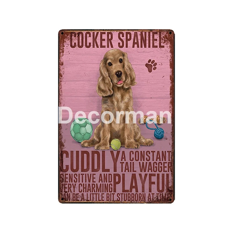 [DecorMan] Пользовательские Собака Кошка металлический знак WHIPPET лабрадоор COCKAPOD настенная живопись Декор LT-1980 - Цвет: GLA-5612