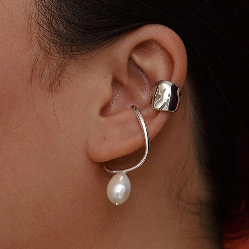 Мини серьги-клипсы для женщин Простые маленькие металлические бусины золото ухо