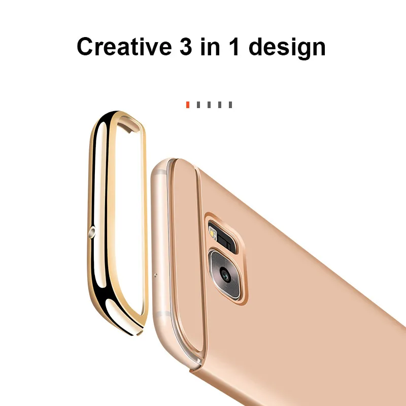 Housing For Samsung Galaxy J2 J4 J6 + 2018 Case 3 in 1 Set Hard Matte Plating Plastic Back Phone Cover J5 J7 PRIME |