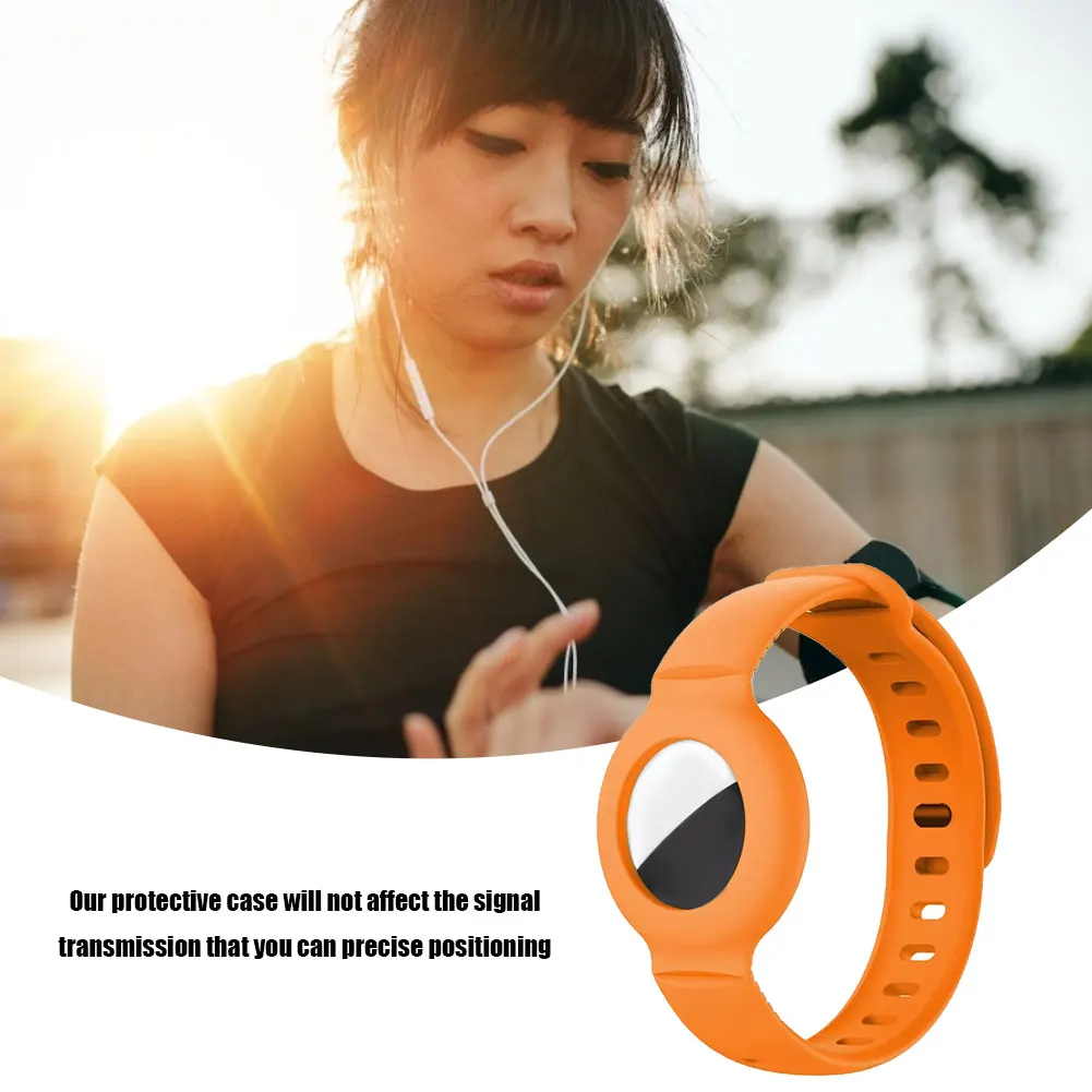 

Bracelet For AirTag Anti-Lost Silicone Case Protective Cover Design For Apple Airtag Tracking Locator Wristband Protective Case