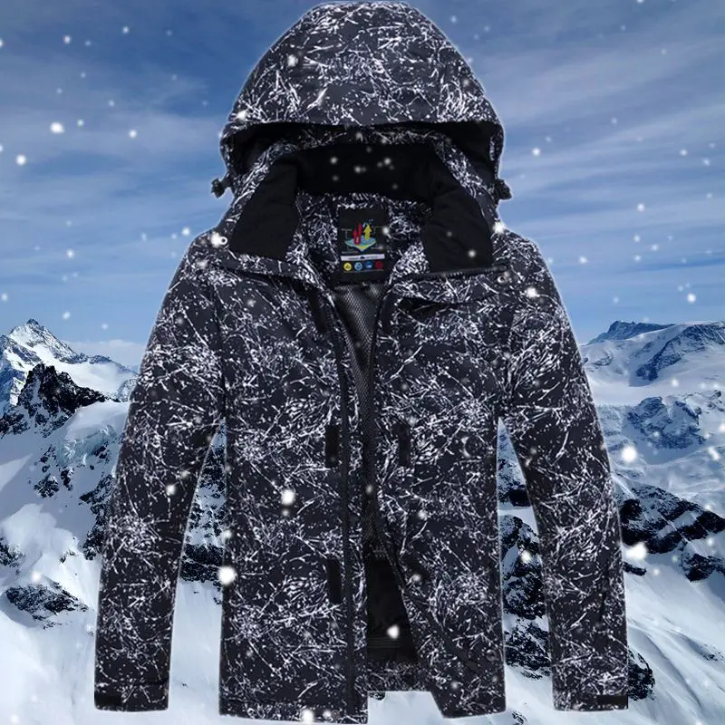 Детская зимняя Лыжная куртка ветрозащитная Водонепроницаемая плотная теплая