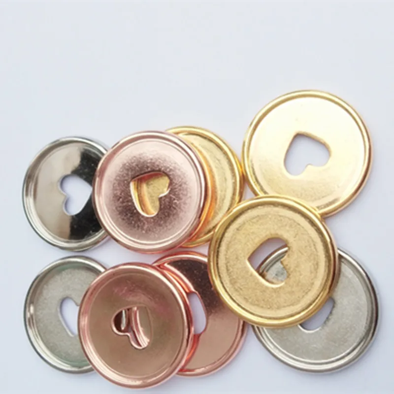 35 мм 20 шт. гальванизированная Пластиковая кольцевая пряжка в форме сердца