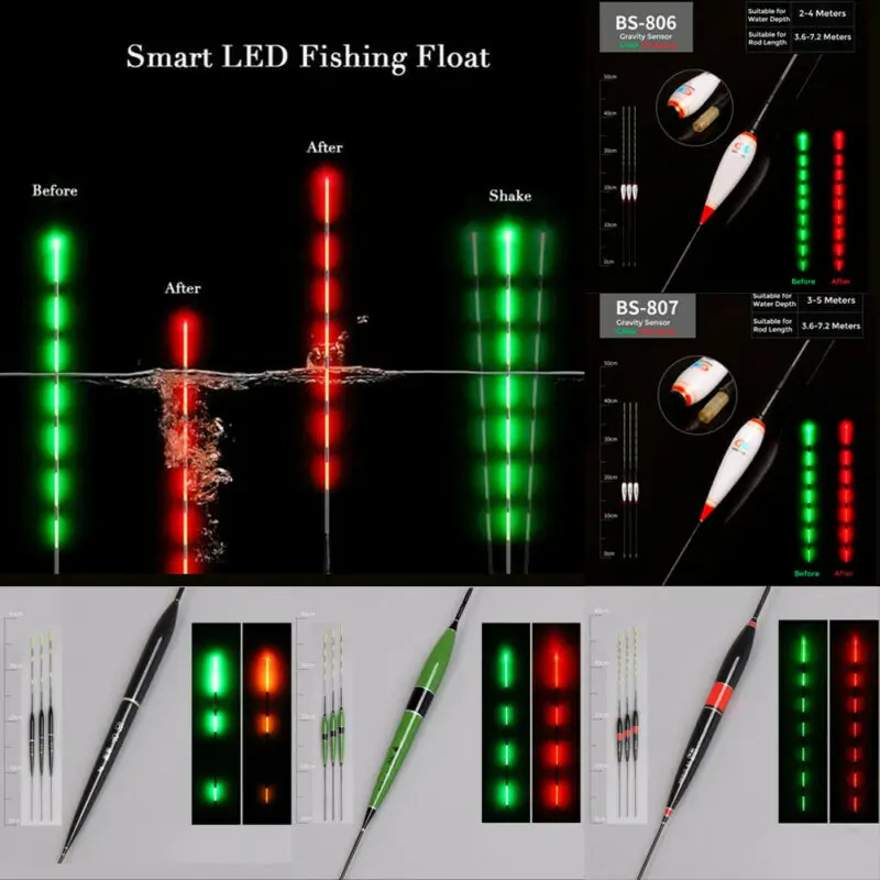 Newest Night Luminous Smart Fishing Float Glowing LED Fishing Bobber Fishing Float Gift for gathering guests