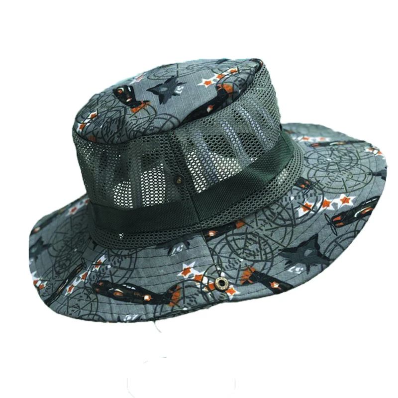Панама мужская с широкими полями Воздухопроницаемая сетчатая шляпа от солнца из