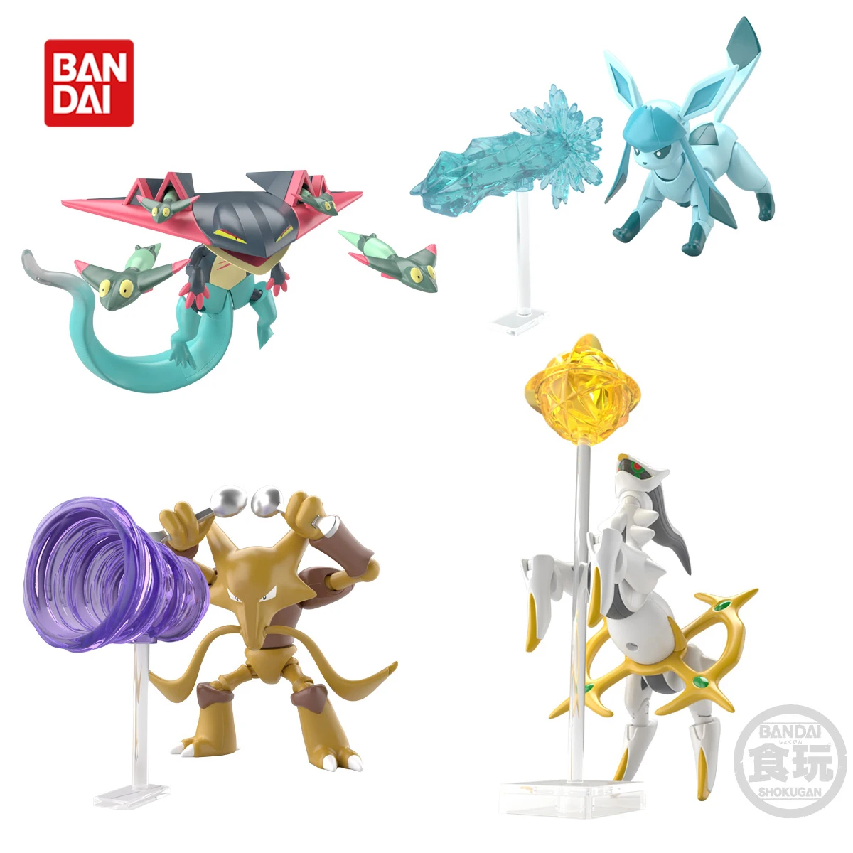 

Newest Bandai Pokemon Shodo Series 7 Anime Figure Glaceon Dragapult Alakazam Arceus Shokugan Action Pvc Model Collectible Toys
