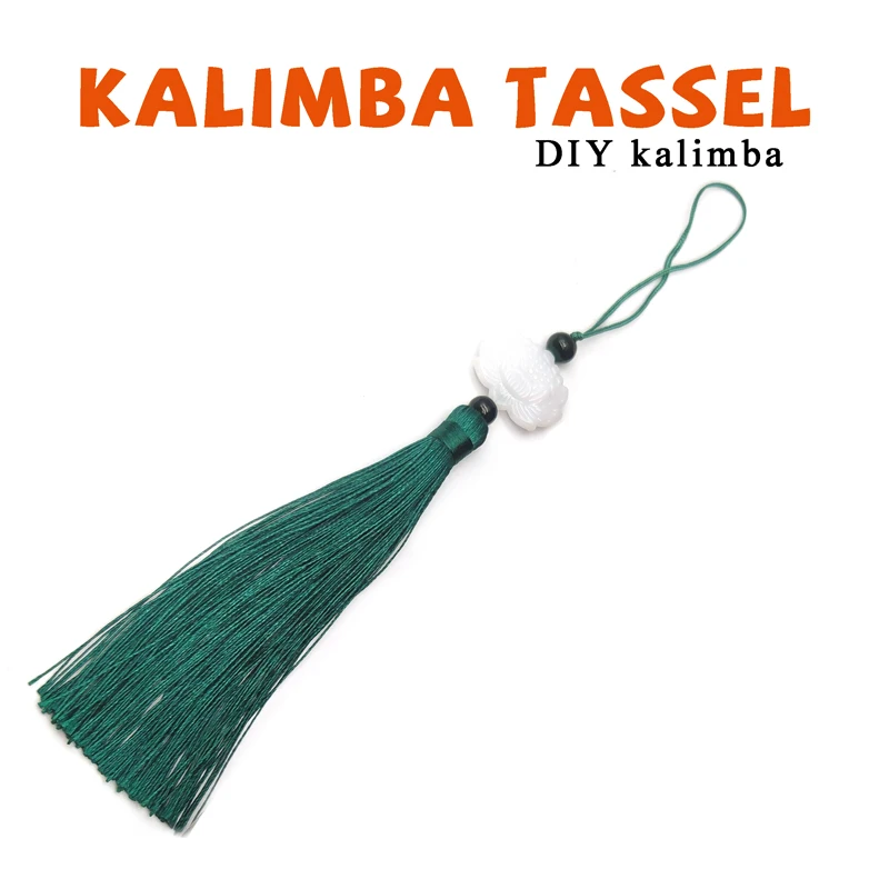

Green Kalimba Tassel DIY Thumb Piano Spike Musical Instrument Pendant Accessories