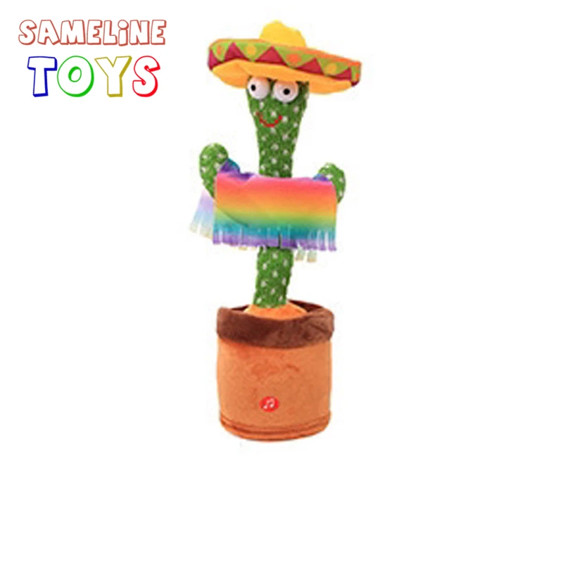 Электрическая запись говорящий танцующий кактус динамик игрушка повторение