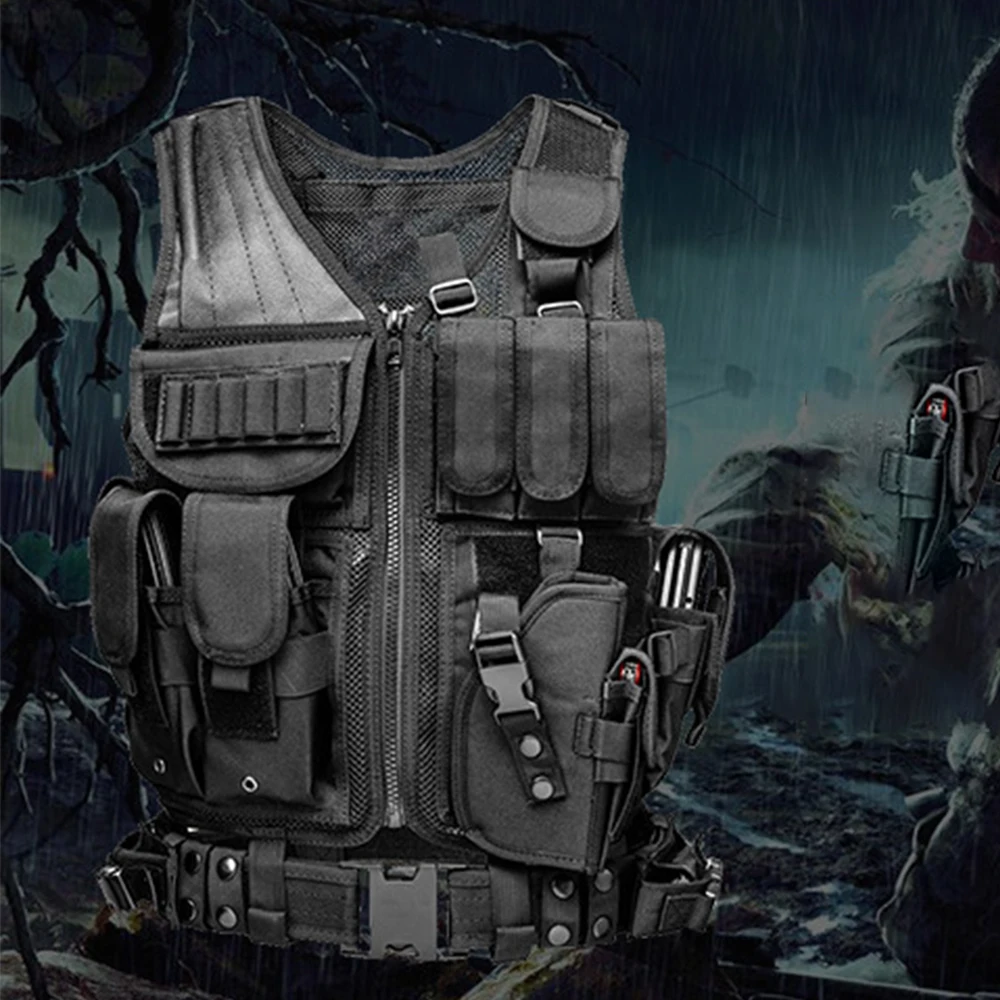 

Mesh Breathable Vest Police Combat Assault Gear Vest Trainning Shooting Hunting Sleeveless Shirt Outdoor Clothes