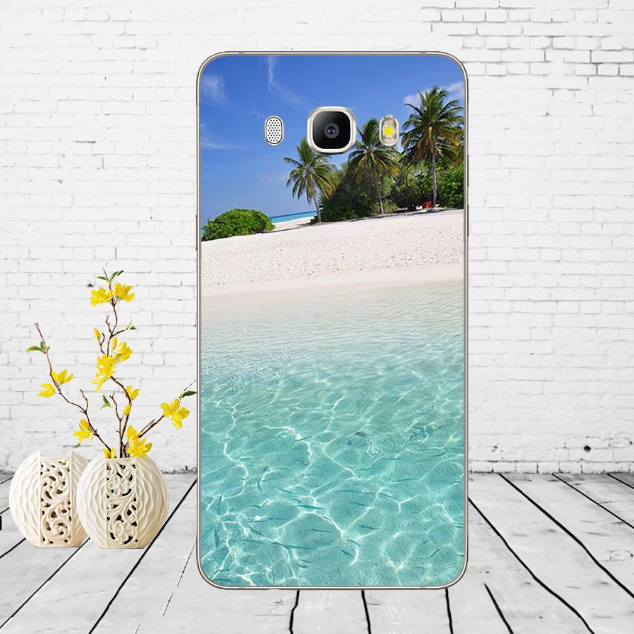 8 Летний пляж на закате на море пальмы чехол с елкой Крышка для samsung Galaxy a3 a5 A6 A8 j3 j5 j7 - Цвет: 8