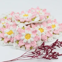 30 pieces of original cotton crochet flower photo wall decoration diy bag clothes parent child homework unique gift for girls 8c
