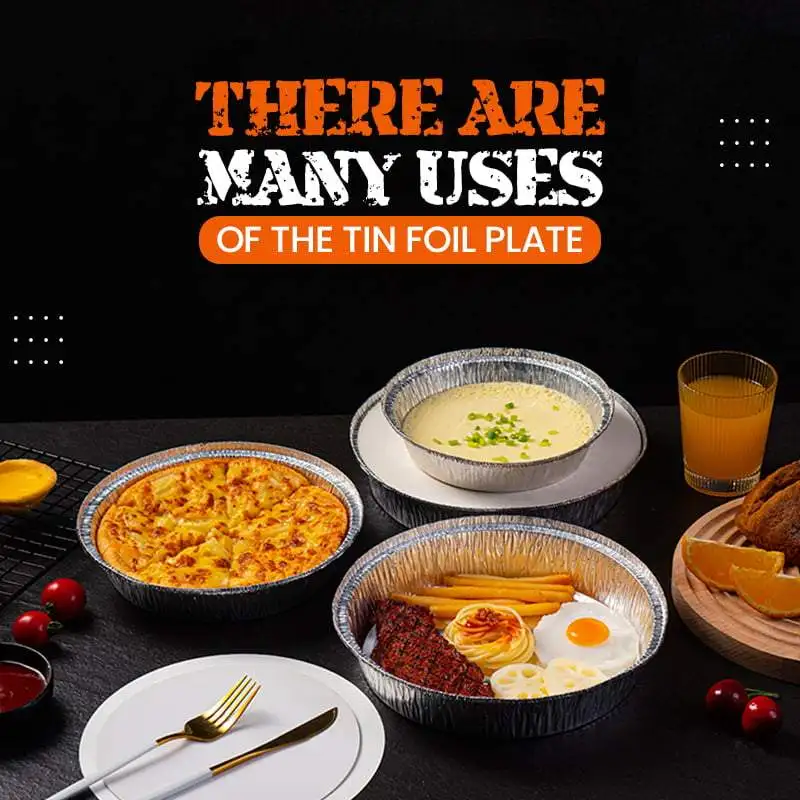 Маслостойкая алюминиевая фольга жестяная коробка круглая одноразовая