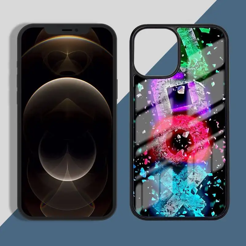 

Buttons PS Phone Case PC for iPhone 11 12 pro XS MAX 8 7 6 6S Plus X 5S SE 2020 XR