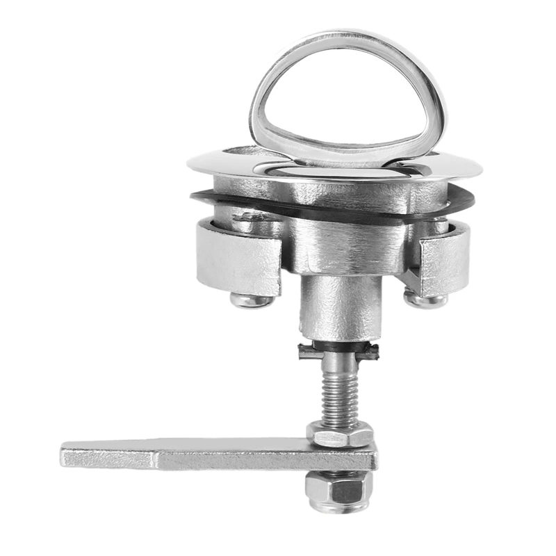 

61Mm Silver Marine Boat Floor Buckle Hatch Latch Flush Turning Lift Handle 316 Stainless Steel NON Locking Marine Hardware