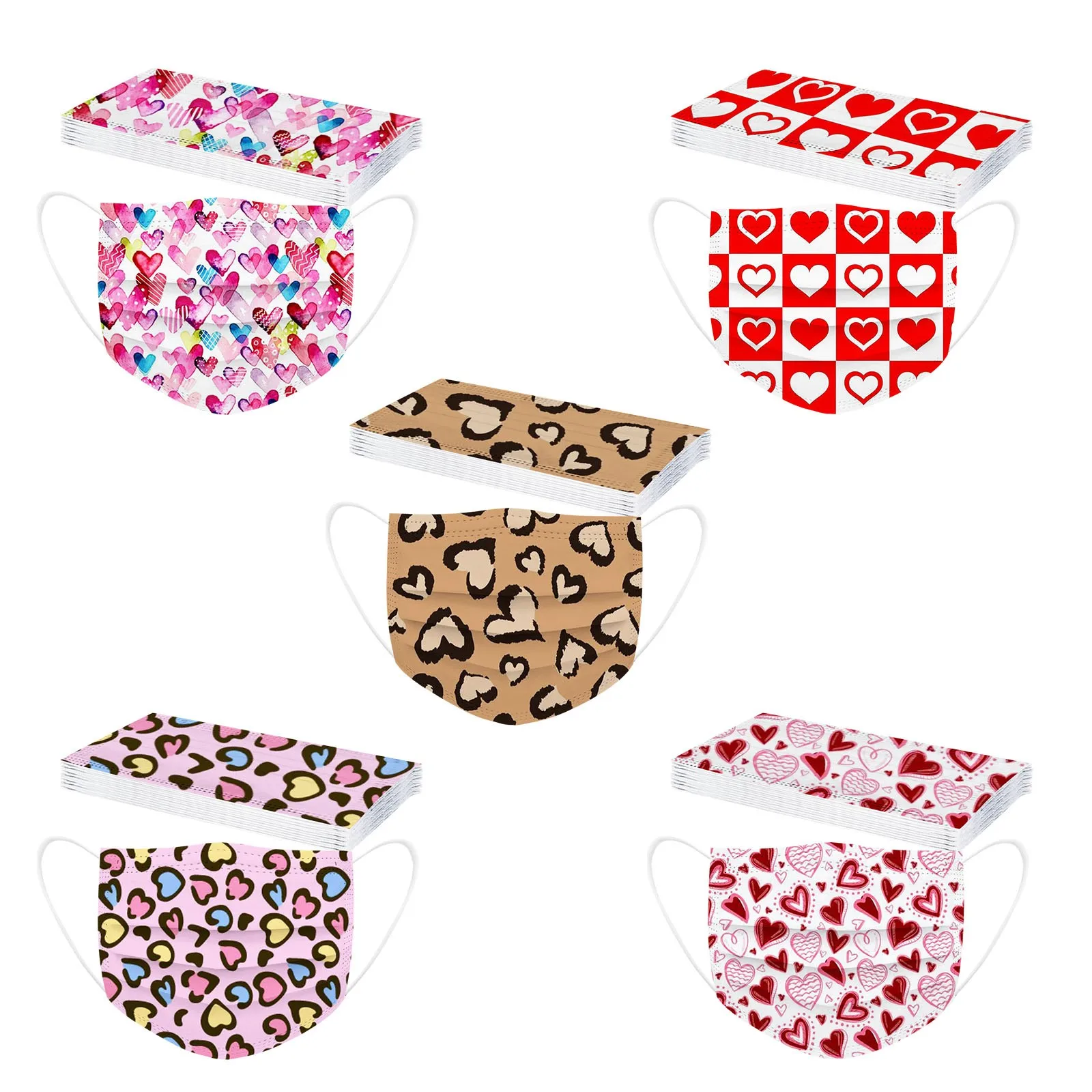 

Disposable 50PC Cloth Breathable mask fashion 3 Layer Mask Print Elegant Female Face Masks Face Mask Print Mouth Mascarilla Lujo