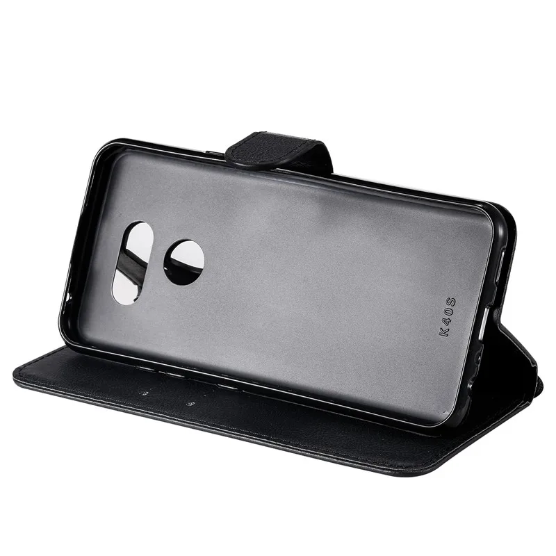 Для LG K40S Чехол Флип Роскошный кошелек Обложка на заднюю панель из искусственной