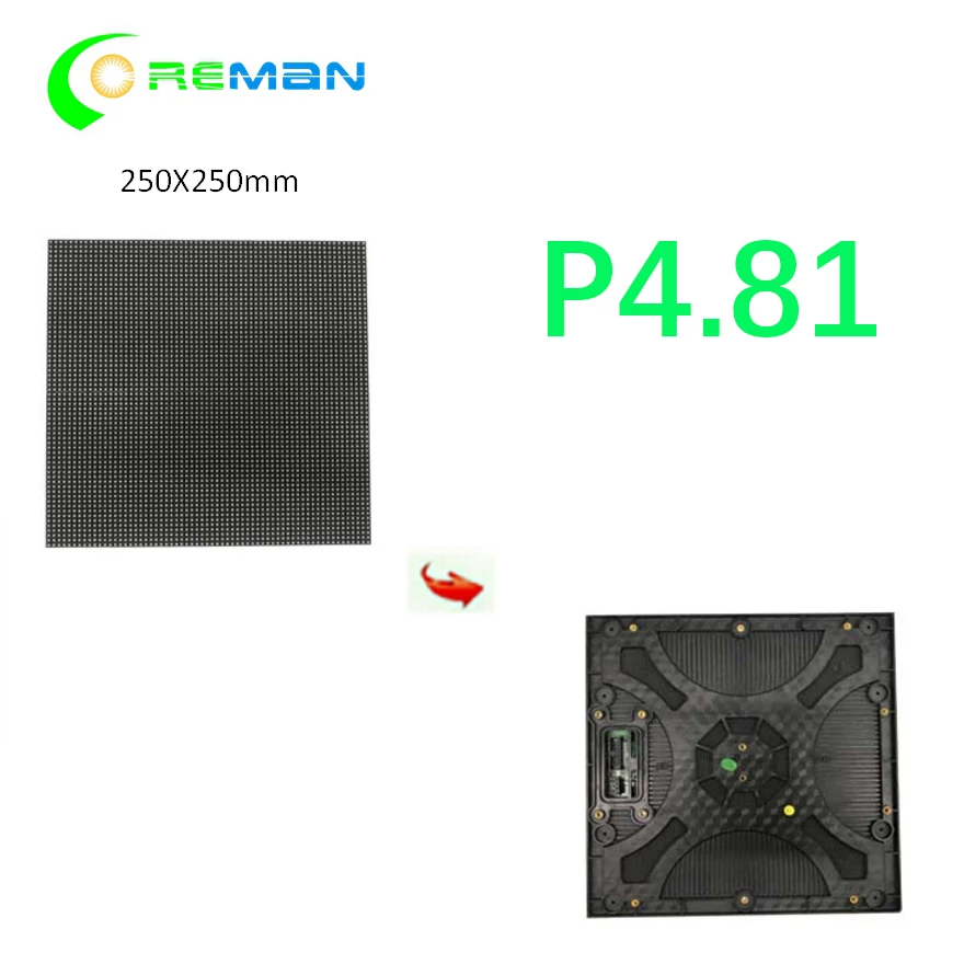 Уличный светодиодный модуль P4.81 с точечной матрицей 52x52 размер 250x250 мм уличный
