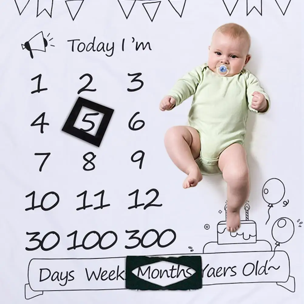 

Birthday Cake Print Blanket Background Cloth Newborn Baby Photography Props Stock Clearance