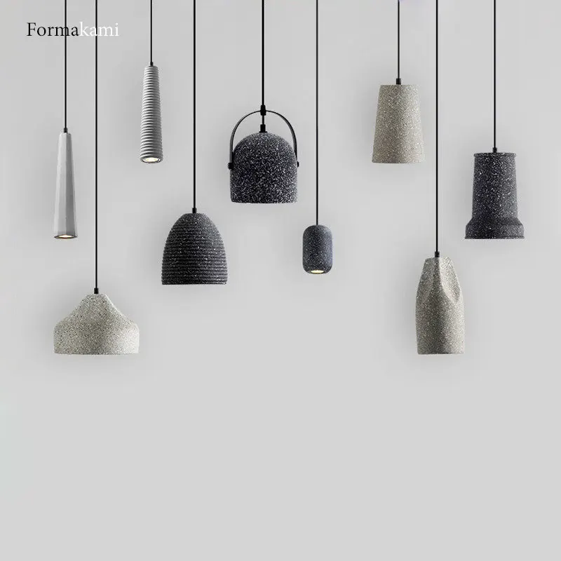 Скандинавские креативные комбинации кафе бетонный подвесной светильник