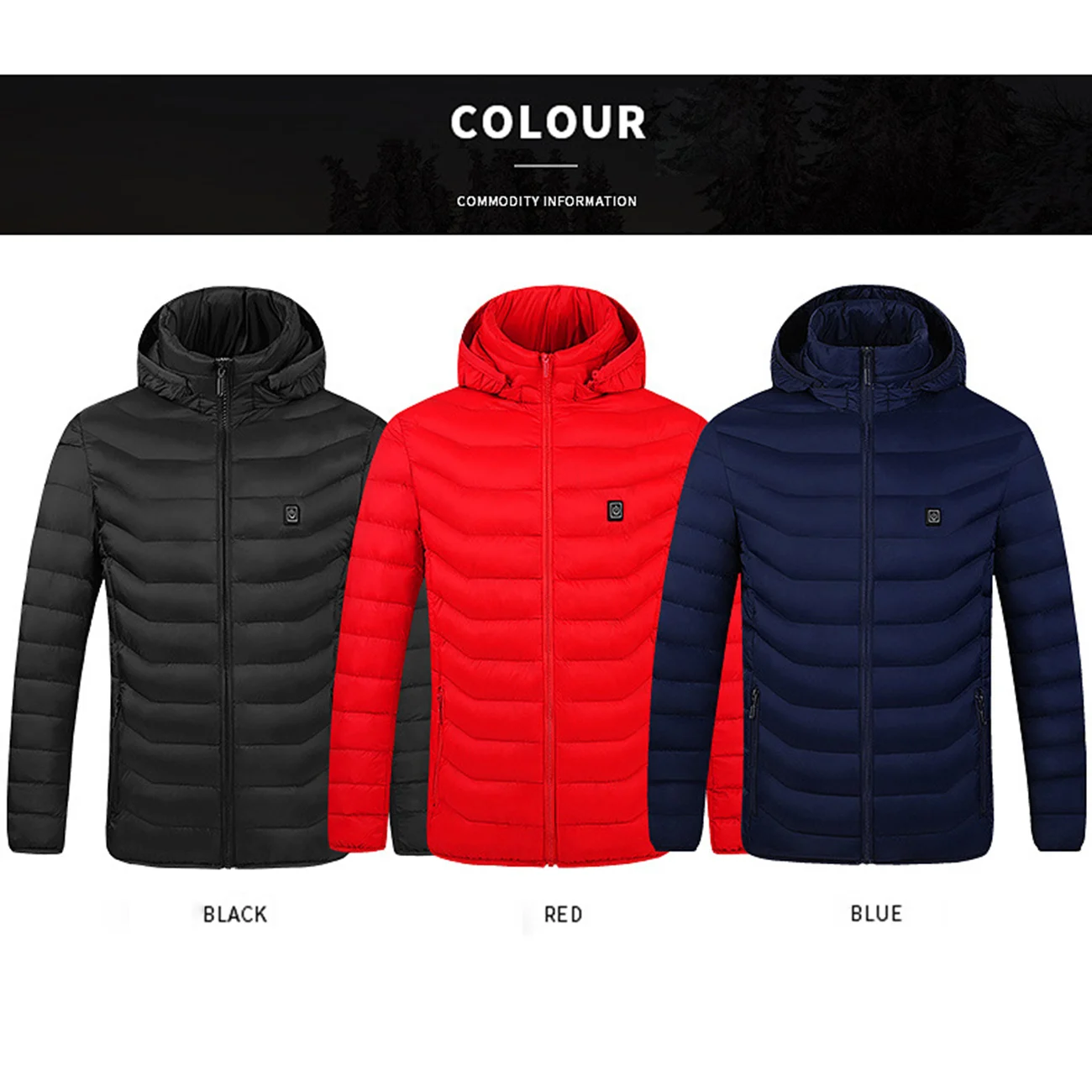 

8 Areas Heated Jackets USB Men's Women's Winter Outdoor Electric Heating Jackets Warm Sprots Thermal Coat Clothing Heatable Vest