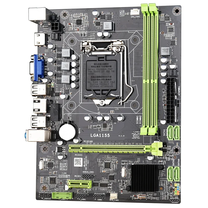 

Материнская плата AU42 -H61 LGA1155 DDR3 двухканальная, максимальная поддержка памяти 16 Гб, материнская плата компьютера для ЦП I3 I5 I7