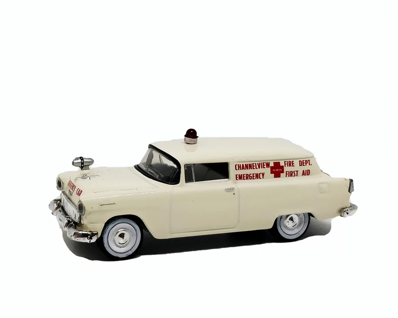 1: 64 зеленый свет Chevrolet седан 1955 скорая помощь без коробки